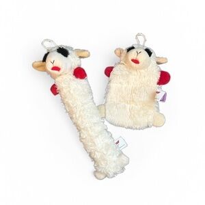 NWOT Multipet Lambchop Squeaky Plush Lamb Toys - 2 pack